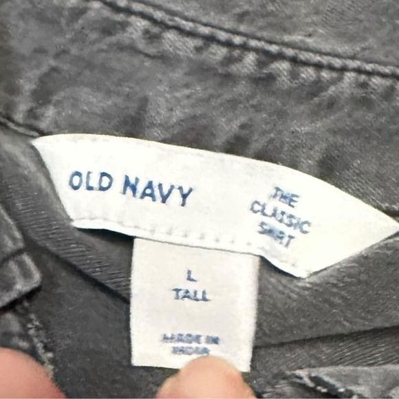 Old Navy Women's Button Down Shirt Bundle L – Black, Gray, Red Stripe Lot of 3 - Picture 15 of 16